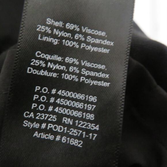 Babaton Womens Sz S Herrick Black Plunge Neckline Sleeveless Structured Blouse - Picture 9 of 9